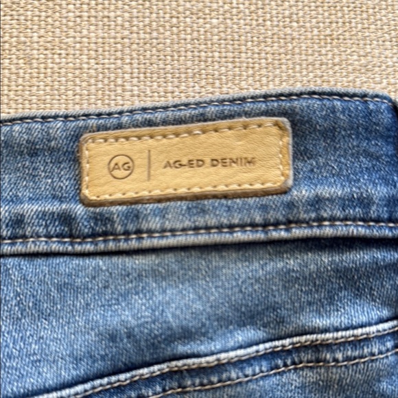 AG Blue Denim Jeans Distressed Mari Crop Slim Straight size 30 - Picture 9 of 11